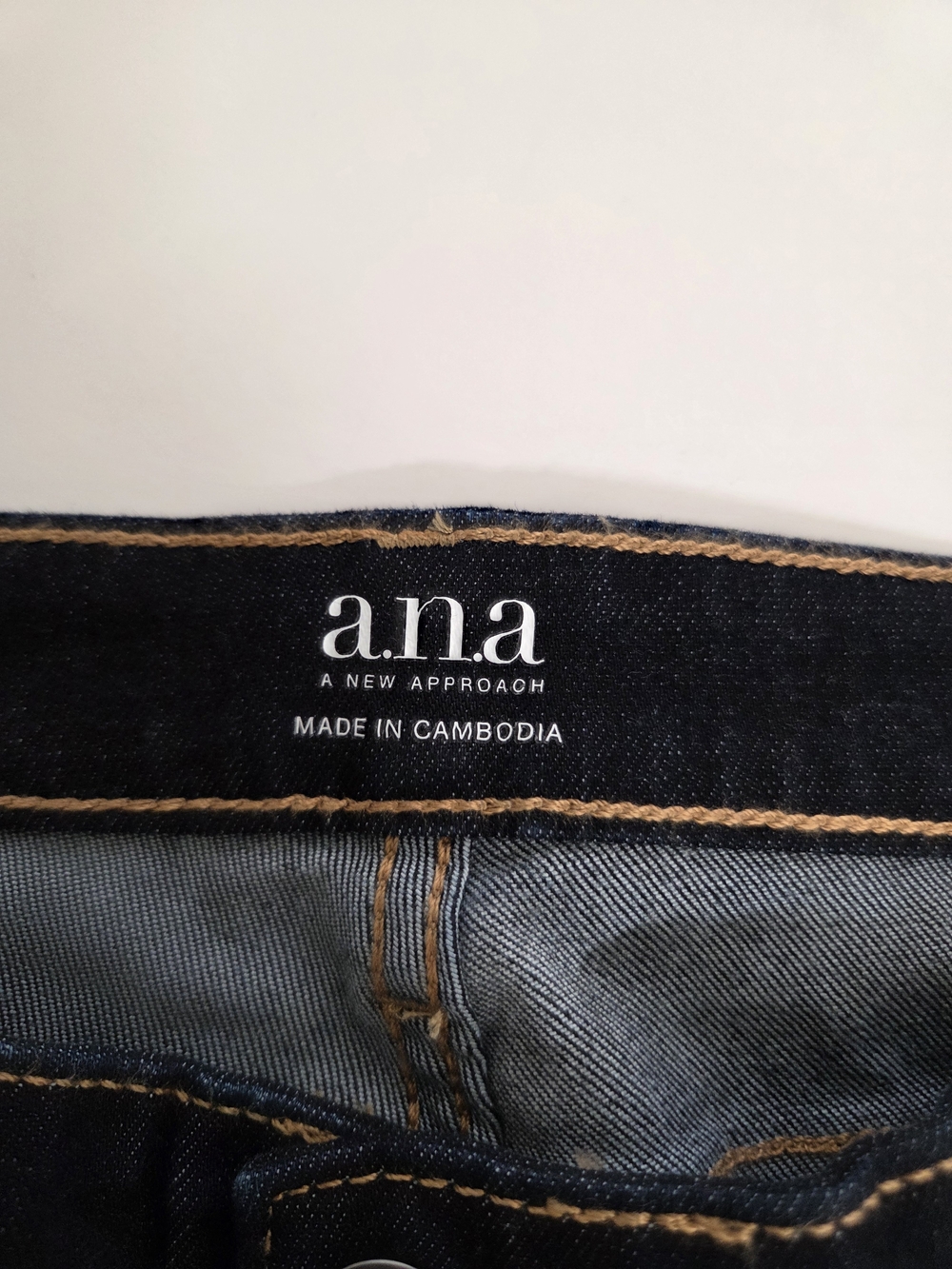 a.n.a Dark Wash Blue Jeggings with Snap Hem Accents - Picture 10 of 15